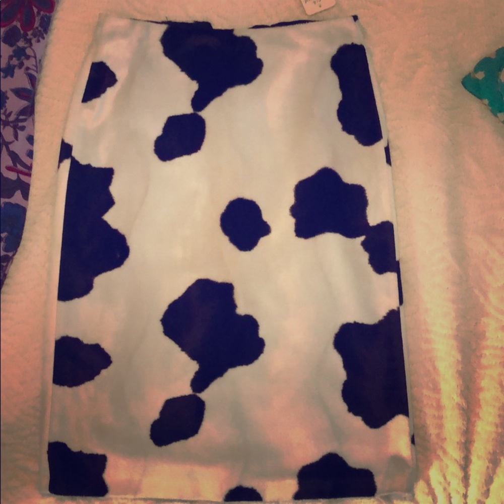 Cow print skirt vintage/costume animal print. Sz4